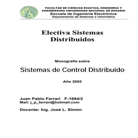 Sistemas De Control Distribuido
