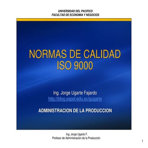 Sistemas De Gestión De Calidad Iso 9001 2000. 