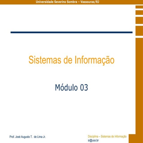 Sistemas De Informacao Modulo03