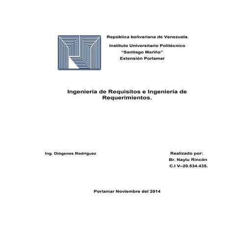 Ingeniería de Requerimientos