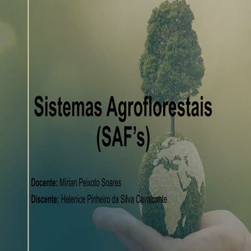 Slide sobre Sistemas Agroflorestais (SAF’s).pptx