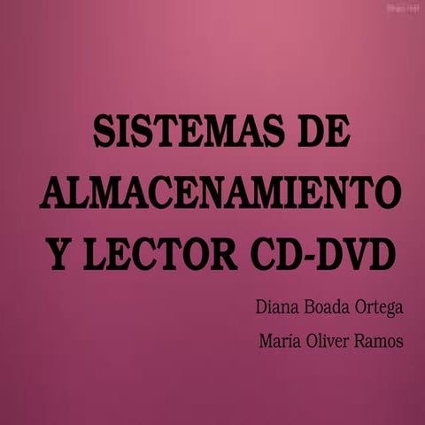 SISTEMAS DE ALMACENAMIENTO