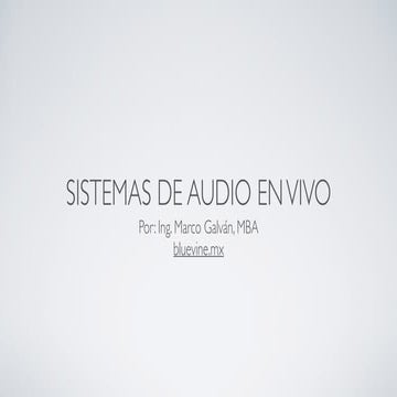 Introducción a los sistemas de audio