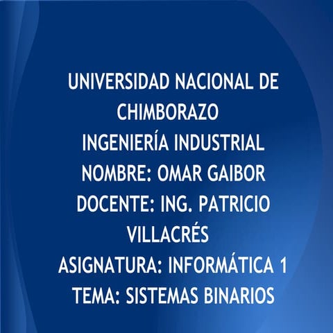 CODIGO BINARIO diapositivas para la exposición del código binario | PDF