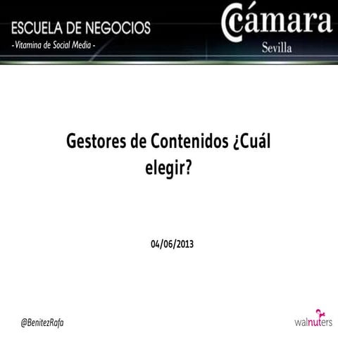 Sistemas CMS para la gestión de contenidos web.