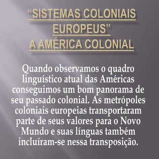 Sistemas coloniais europeus