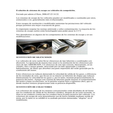 Sistemas de admision y escape