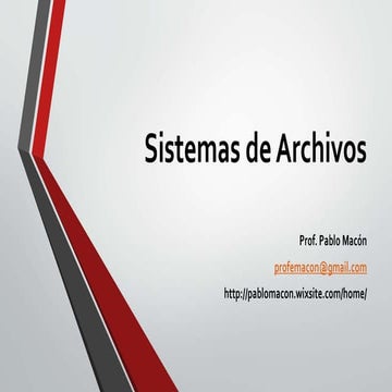 Sistemas de archivo - FAT - NTFS