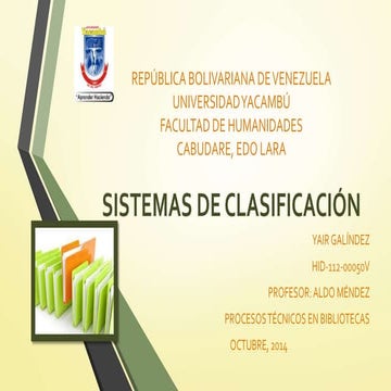 Sistemas de clasificación_ yairgalindez