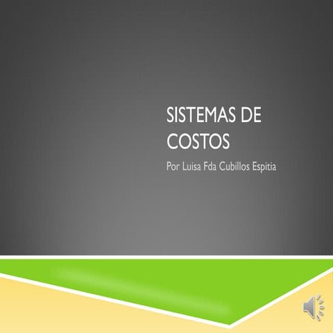 Sistemas de costos