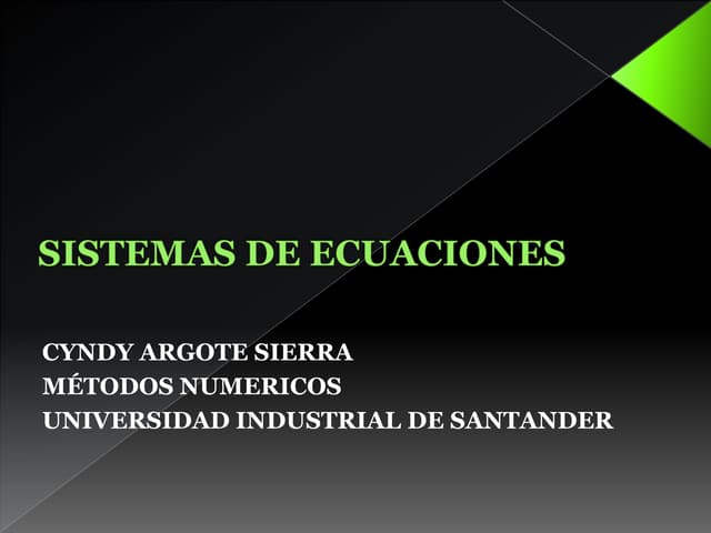 Sistemas de ecuaciones
