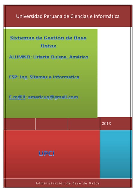 Sistemas de gestión de base de datos