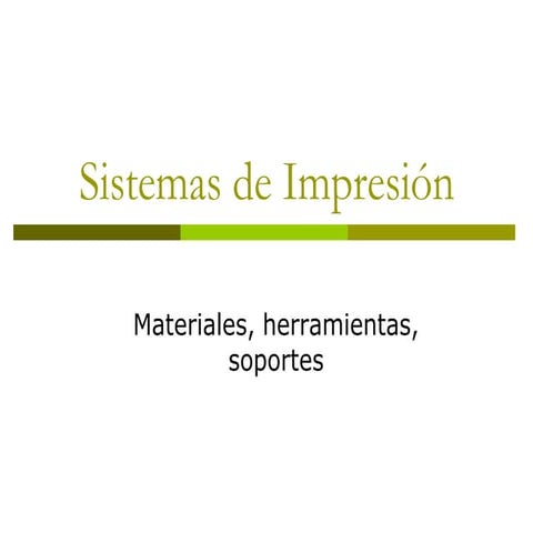 Sistemas De Impresión