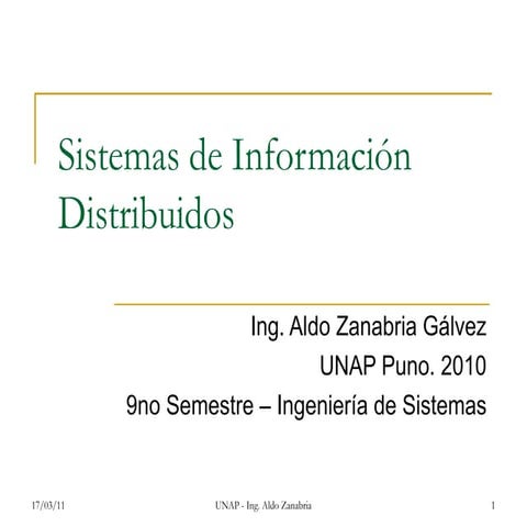 Sistemas de información distribuidos