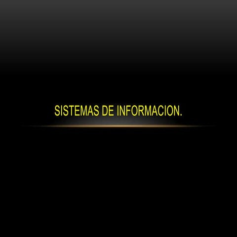 Sistemas de informacion