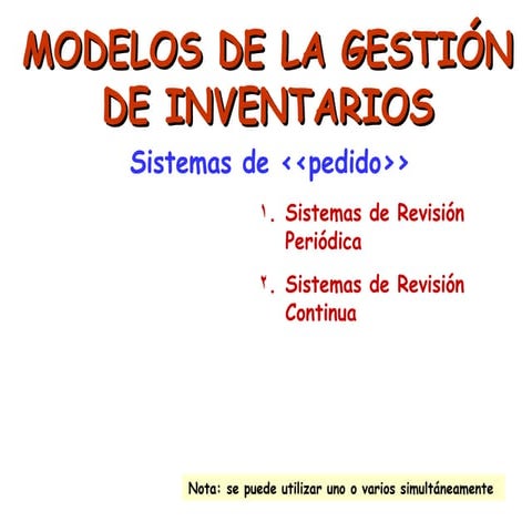 Sistemas de inventario