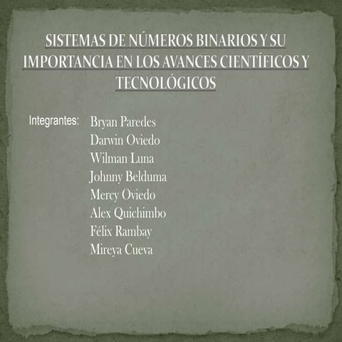 Sistemas de números binarios