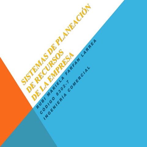 Sistemas de planeación de una empresa