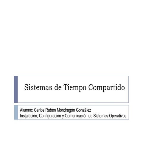 Sistemas de tiempo compartido