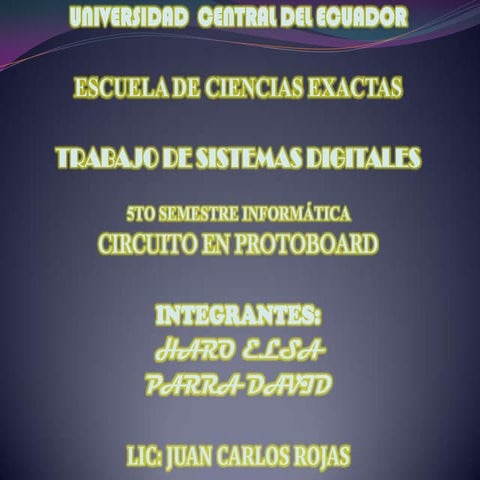 CIRCUITOS EN PROTOBOARD