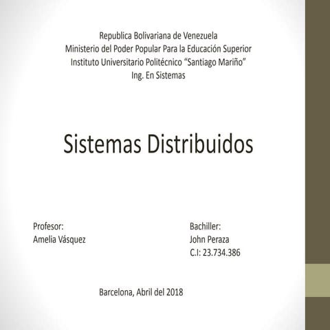 Sistemas distribuidos