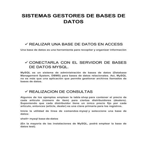 Sistemas gestores bd