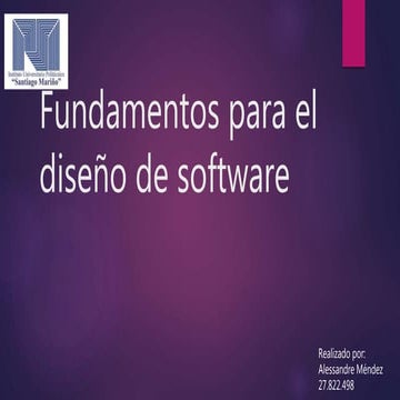 Fundamentos del diseño de software 