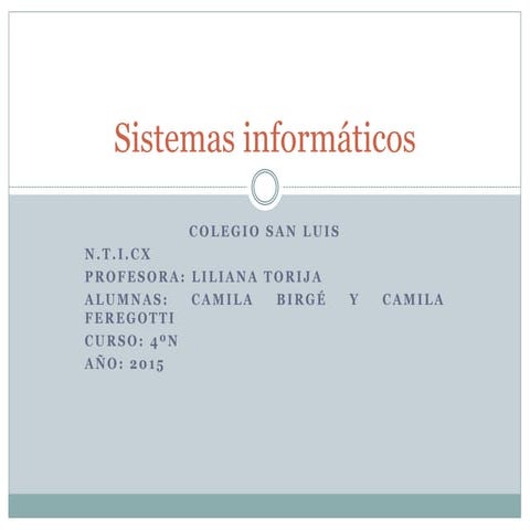 Sistemas informáticos