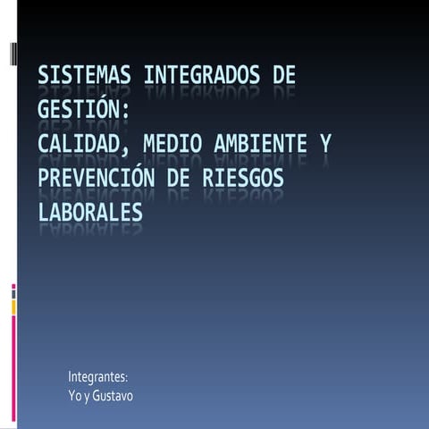 Sistemas integrados de gestion | PPTX