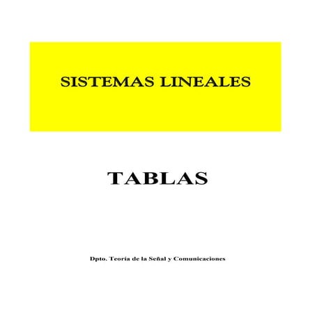 Sistemas lineales tablas