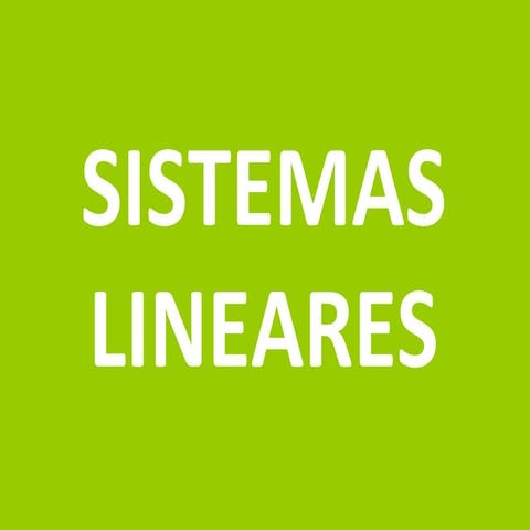 Sistemas lineares