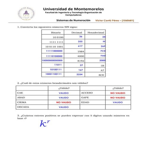 Sistemas de Numeración