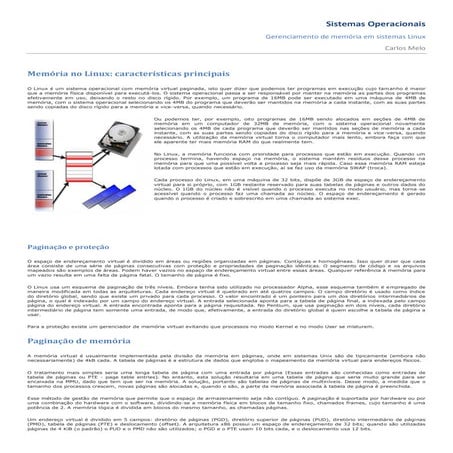 Sistemas operacionais   memória no linux