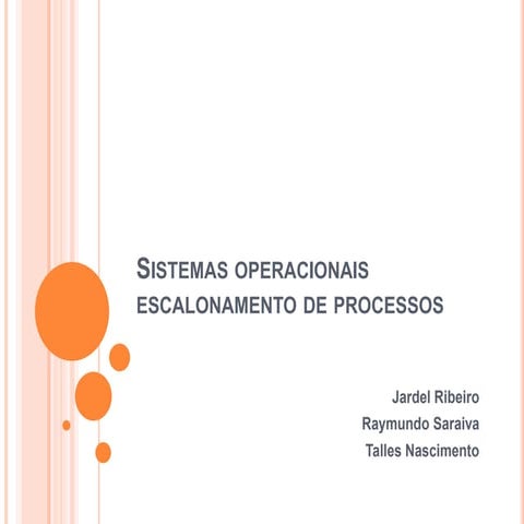 Sistemas operacionais  escalonamento de processos