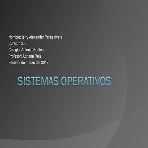 Sistemas operativos