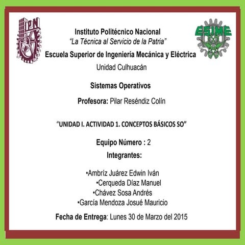 Sistemas operativos PRESENTACION