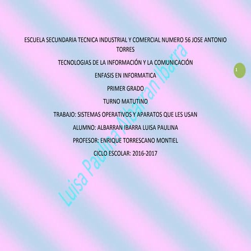 SISTEMAS OPERATIVOS ALBARRÁN  IBARRA 