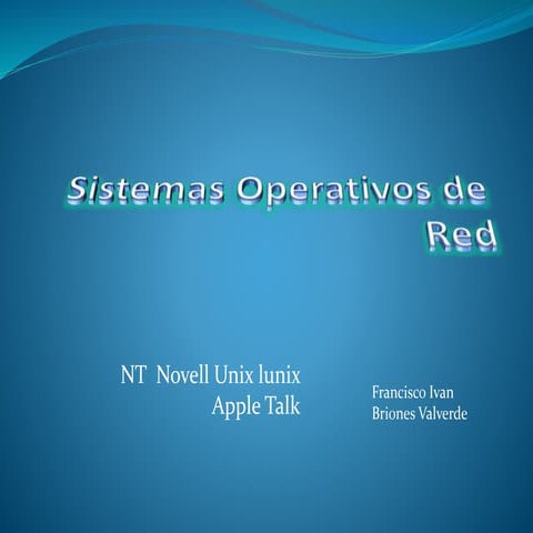 Sistemas operativos de red