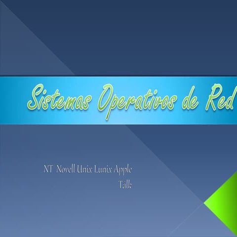 Sistemas operativos de red