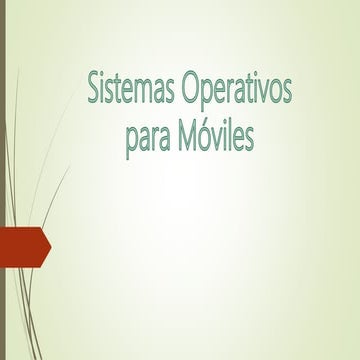 Sistemas operativos para móviles