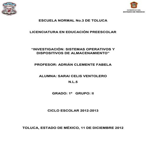 Sistemas operativos y dispositivos de almacenamiento