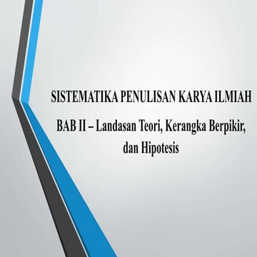 Sistematika penulisan karya ilmiah
