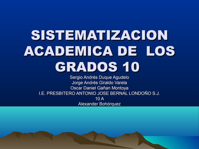 Sistematizacion academica de  los g...