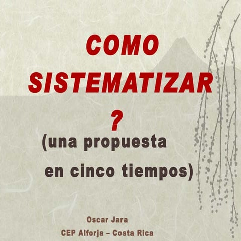 Sistematizar