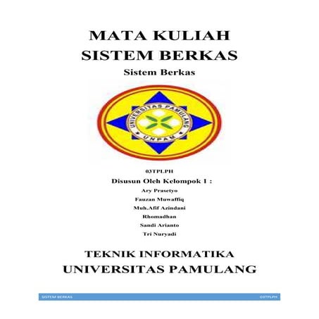 Pengertian Sistem berkas 