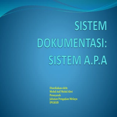 Sistem dokumentasi_Sistem APA
