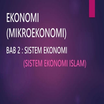 Sistem ekonomi islam