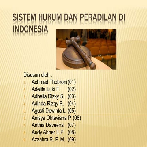 Sistem hukum dan peradilan di indonesia