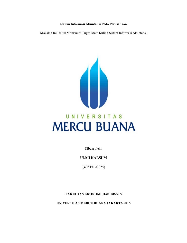 Sistem Informasi Akuntansi Pada Perusahaan Sistem Informasi Akuntansi Pada Perusahaan
