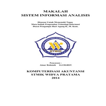 Sistem informasi analisis ainur rohmah 14.120.0015.